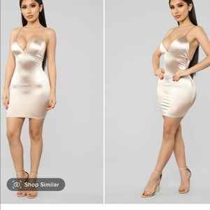 Fashion Nova Come and see me babe- champagne size small NWT